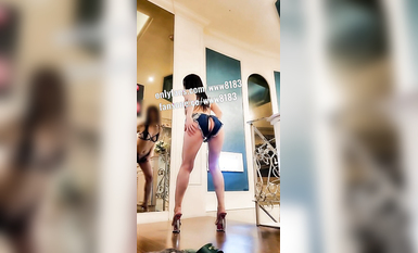 高挑淫妻『李芸珊』與美國黑屌做愛 黑色大肉棒狠狠插入 情趣內衣 芊芊細腰 高清 (5)