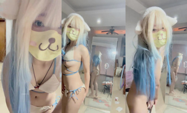 灬二次元少女~【少蘿沒人愛】宿舍乳夾~脫衣舞~道具自慰秀 (4)