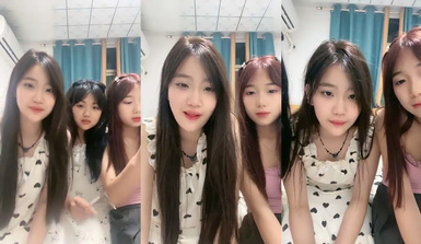 【甜心寶寶穎】19歲女大生帶閨蜜下海~仨人全脫了!揉奶玩… (4)