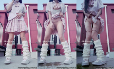 最新9月獵奇！蘿莉風天花板級別，走重口味路線網紅【點點】推特福利①，道具紫薇，玩屎虐菊虐肛，不忍直視 (10)